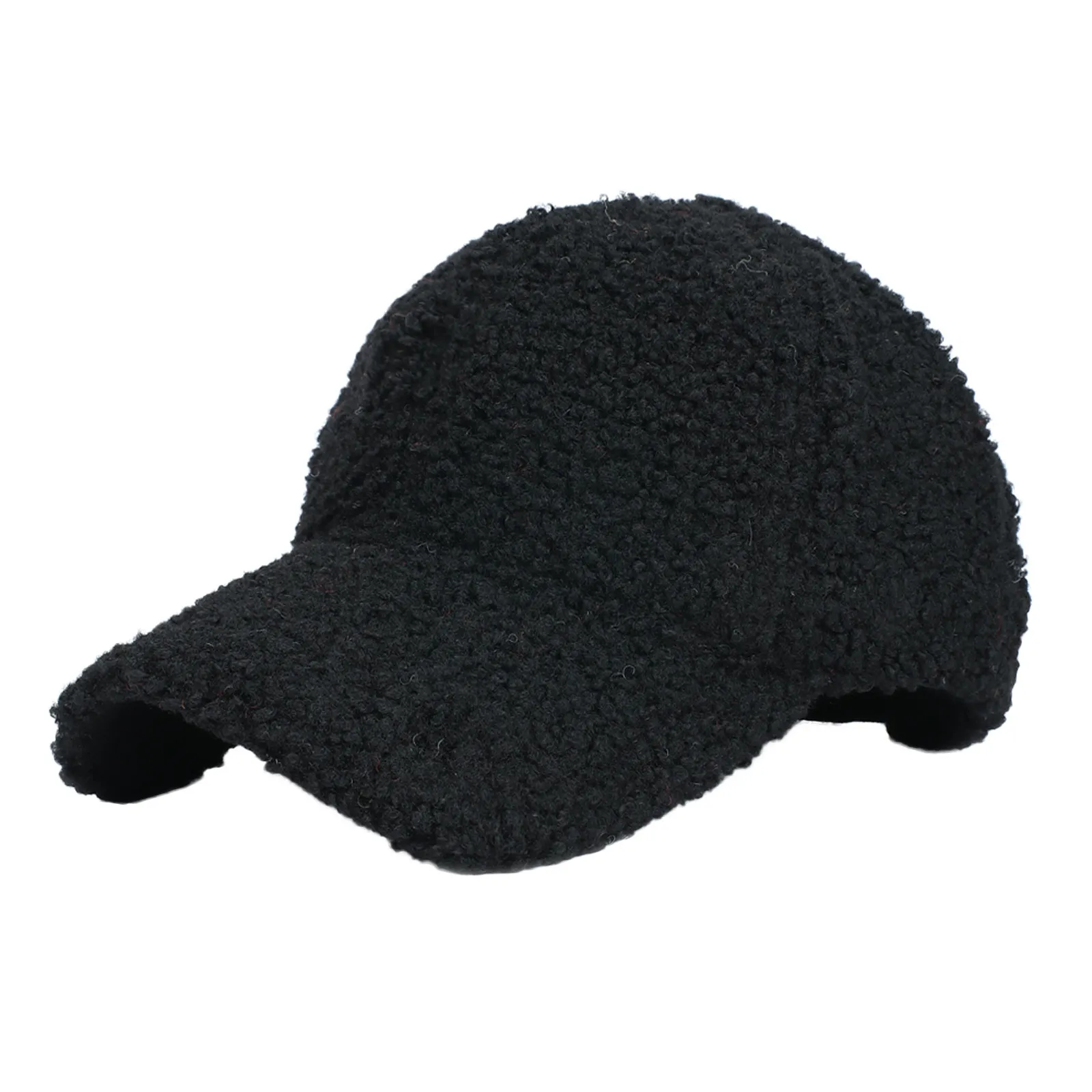 Winter Fake Fur Cap Hat For Women Unisex Fashion Fuzzy Hip Hop Cap Solid Snapback Velvet Thicken Baseball Cap For Men 2024