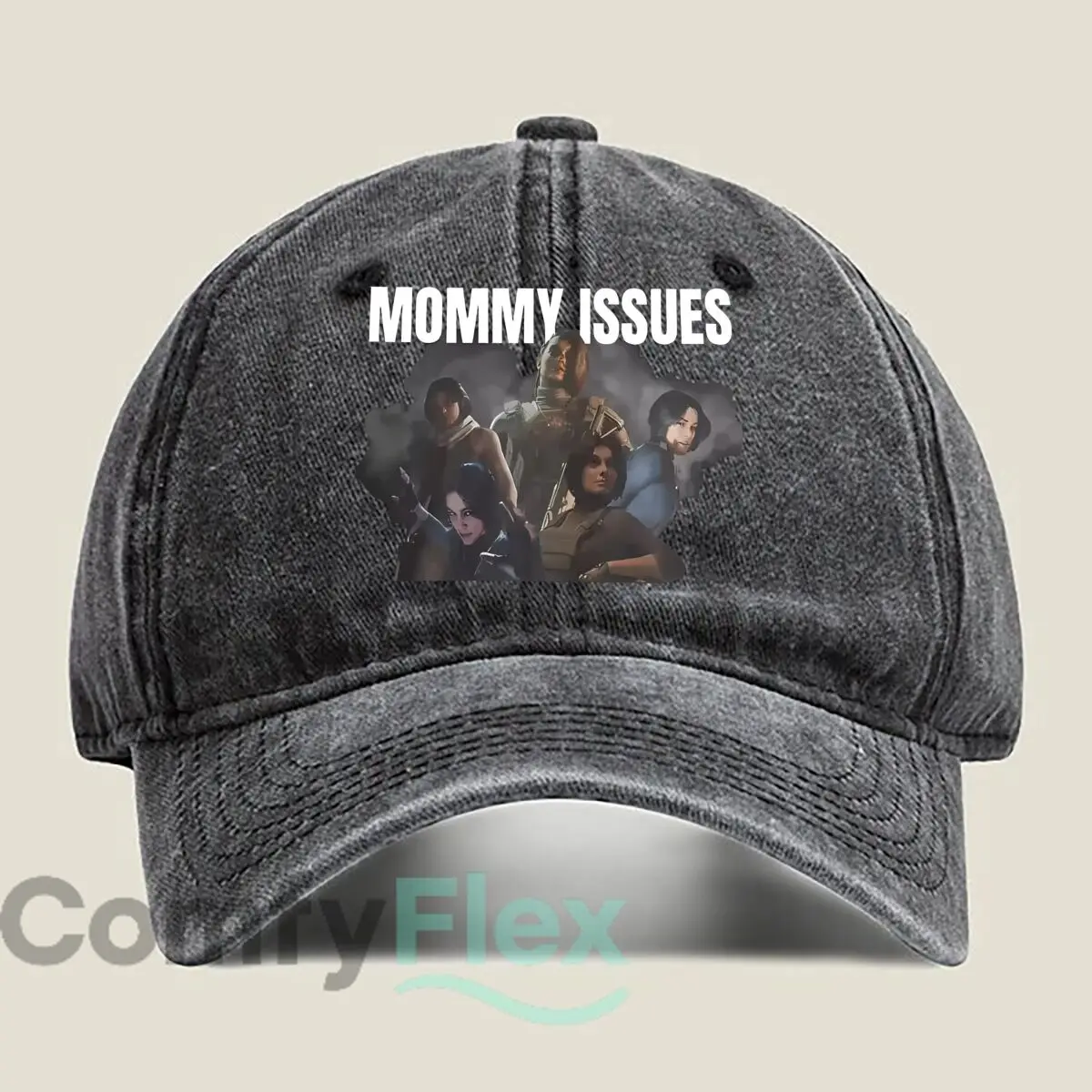 “Mommy Issues” Character Group Unisex Adjustable Adult Washed Baseball Cap Casual Hat