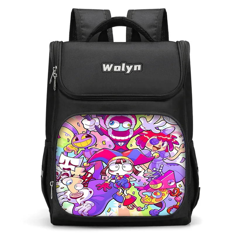 Amazing Digital Circus Large Child Backpack Boy Girls School Bag For Men Women Traveling Backpack Durable and Multi Compartmen