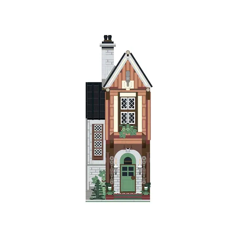 ﻿   MOC Architektur Serie Fee Haus Gebäude modell Bausteine Granulat Ziegel Puzzle Spielzeug kinder Weihnachten Kreative Geschenke