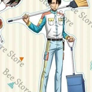 타이탄 암비터스 Levi Ackerman 및 동료에 대한 공격 이차 요소 아크릴 스탠딩 사인 데스크탑 장식 선물