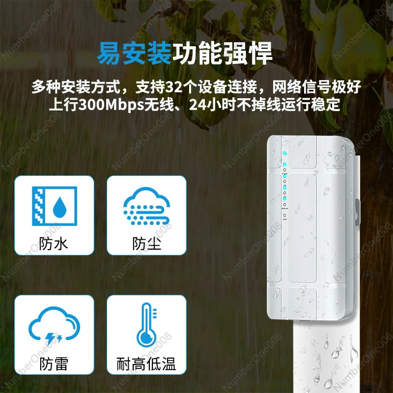 Waterproof 4G LTE WiFi 6 Router Outdoor Gigabit Ethernet High Speed for Rural Area Remote Work