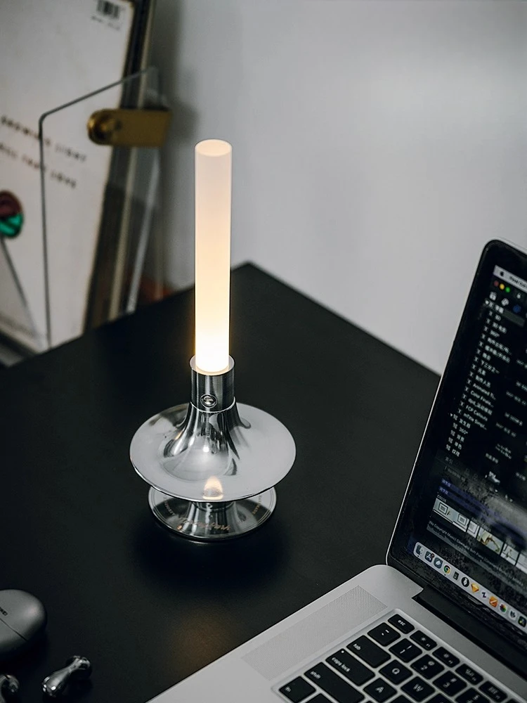 Dimmable, rechargeable study atmosphere desk lamp built-in power supply acrylic wired bedroom