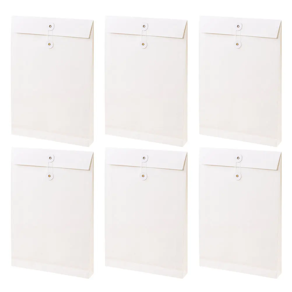 6Pcs A4 Document Carrier Bag Extra Space Paper Portfolio File Holder for Files Pens Notepad Cards Cash Business Trip Daily Use