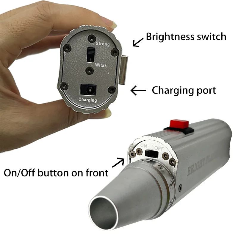 Jewelry Gemstone Full Spectrum Xenon Flashlights With Rechargeable Battery Brightness Up To 350 Lumens