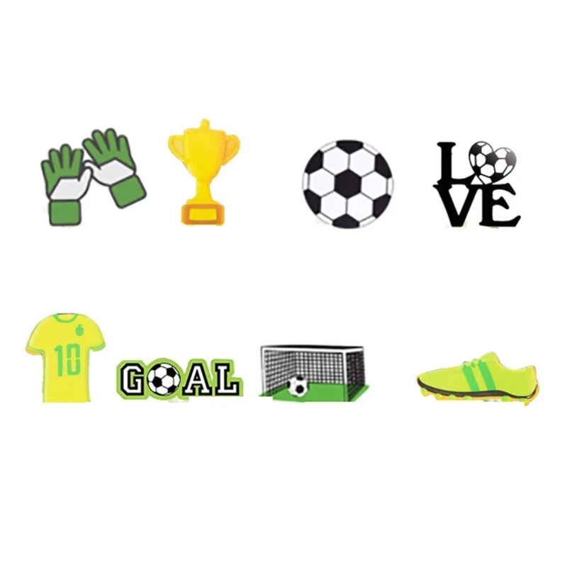 

Set of 8 Cake Toppers for Football Themed Parties Stylish Cupake Insert Card Dropship