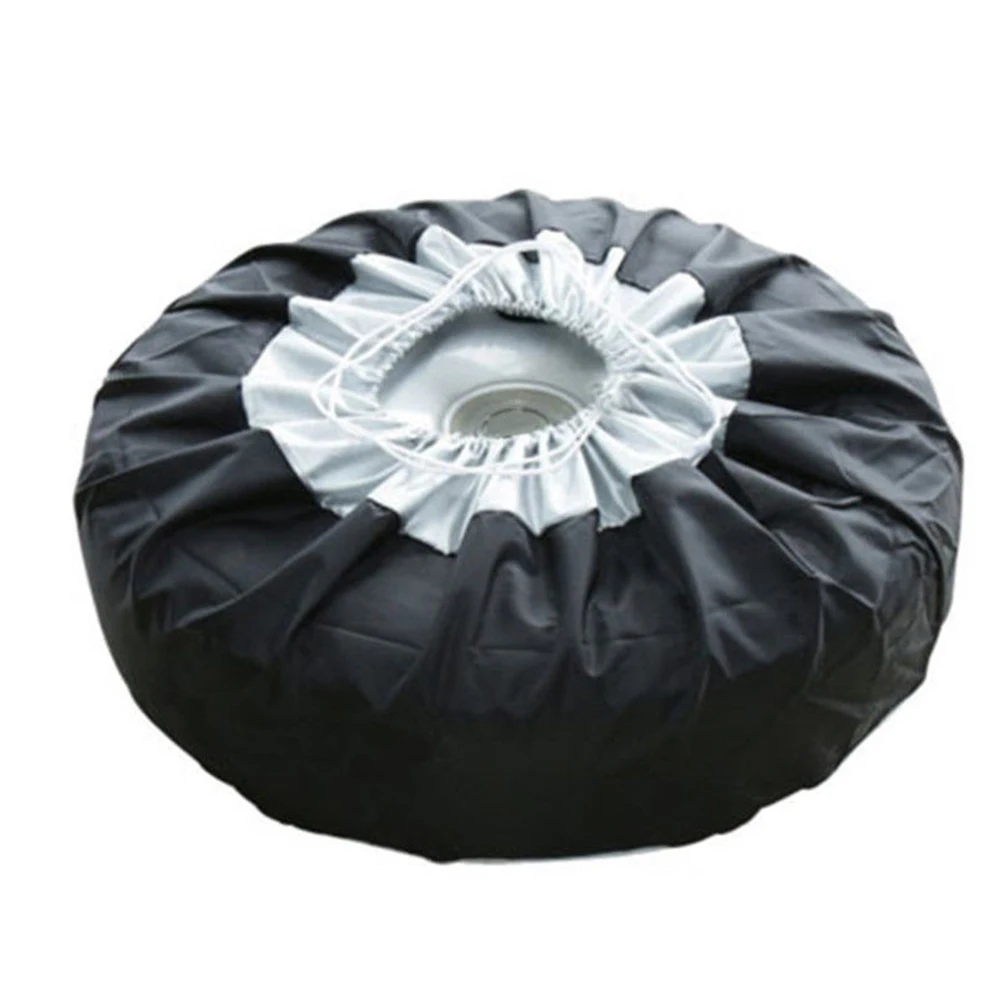 

4Pcs Car Spare Tire Cover High Quality Oxford Cloth Waterproof Sunscreen Protection for 65Cm Wheel Long Life Easy Install