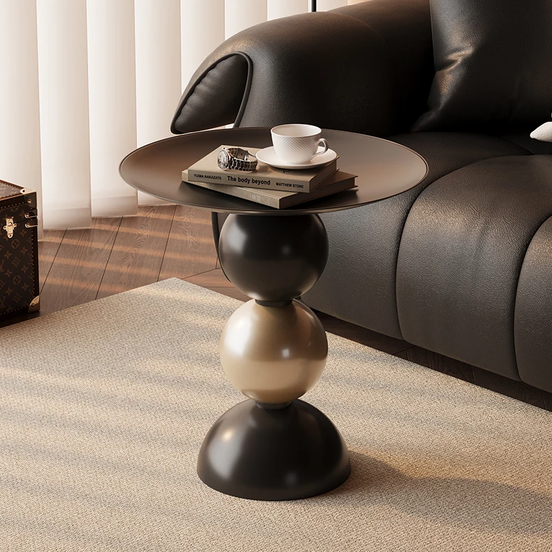 Retro Vintage Sofa Side Table, Mobile Small Coffee Table, Minimalist Nightstand, Living Room Corner