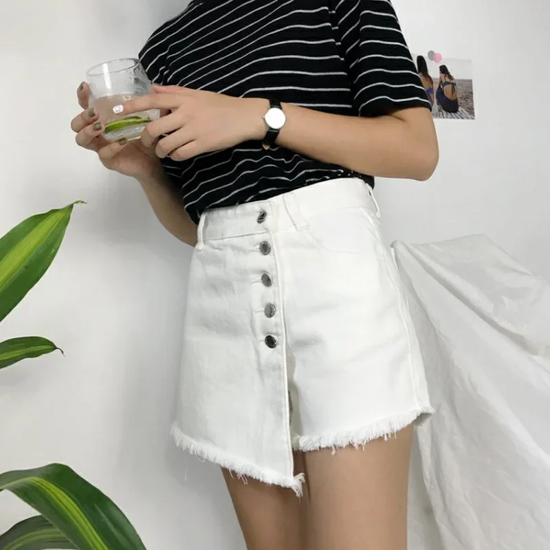 Faldas cortas para Mujer, diseño vaquero, moda sólida, elegante, S-5XL femenina, Vintage, forro de piel, informal, de cintura alta, combina con todo, Faldas para Mujer