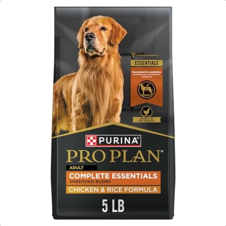 

Complete entials Shredded Blend Chicken and Rice Dog Food Dry Formula with Probiotics for Dogs 5 lb.