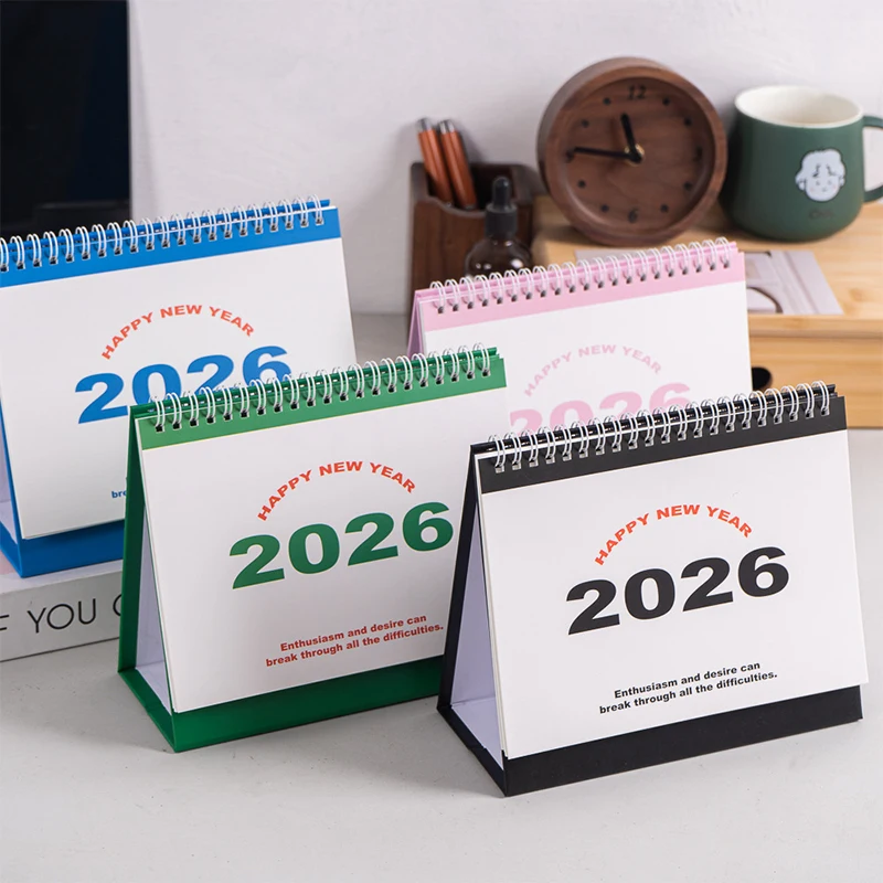 2026 Scheduler Time Management Calendar Simple Book Monthly Daily Planner Home Office Desktop Decoration Standing Calendar