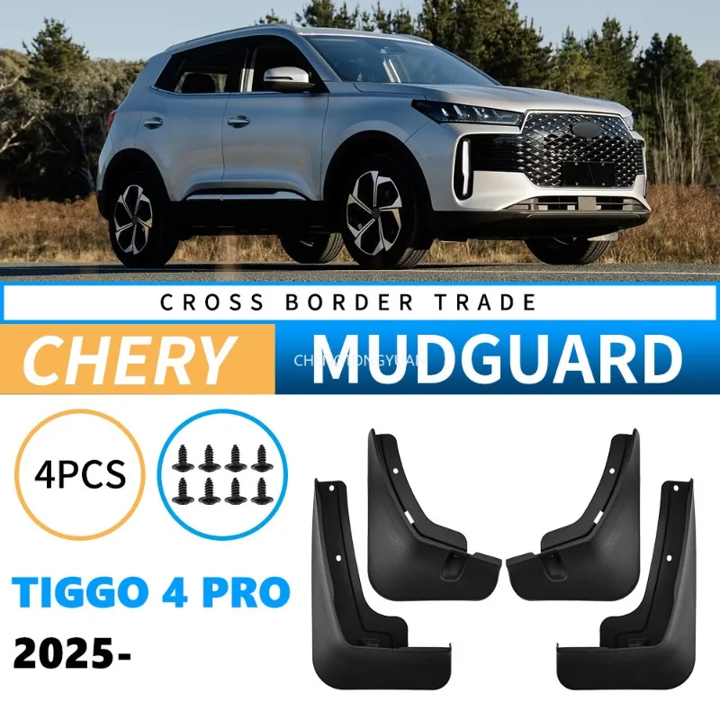 

Mud Flaps for Chery Tiggo 4 Pro Tenet T4 3XT Ebro S400 2025 2026 Mudflaps Mudguards Splash Guards Front Rear Fender Accessories
