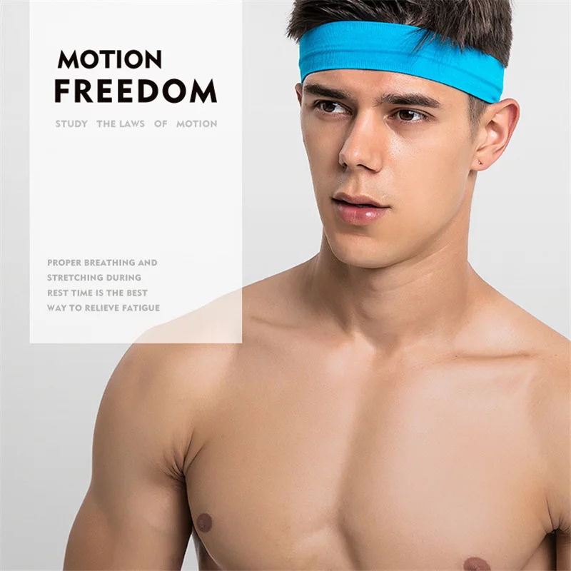 Sports Headband Anti Slip Yoga Hair Band Quick Dry Running Sweatband Workout Headbands for Women Men 2026 NEW - view 4