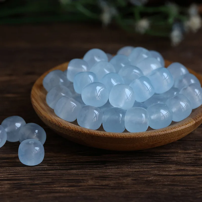 

10pc Sky Blue Old Shaped Beads Accessories DIY Bracelet Earring Charm Jadeite Jewellery Fashion Accessories Amulet Gifts Women