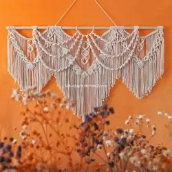 Large Macrame Tapestry Handwoven  Bohemian Tapestry Wall Hanging Boho Decor Living Room Bedroom Background Decoration