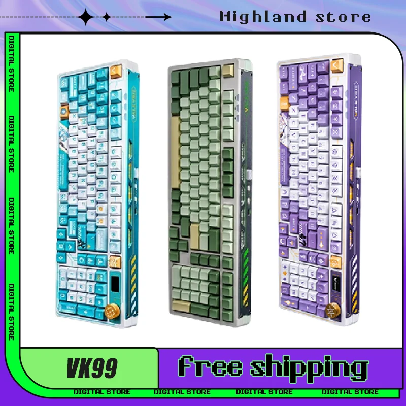 

VALKYRIE VK99 Gamer Mechanical Keyboard Hot Swap 3 Modes Keyboards Bluetooth Wireless Keyboards Custom RGB Laptop Gaming Keyboar