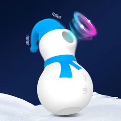 Snowman Sucking Vibrator Female for Women Clit Clitoris Sucker Stimulator Cute Girl Gift Sex Toy Goods for Adults 18