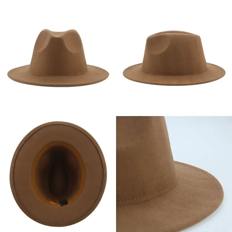 Fedora Hat Women Hat Winter Luxury Man Hats for Women Fashion Formal Wedding Decorate Camel Panama Cap Fedoras sombrero hombre