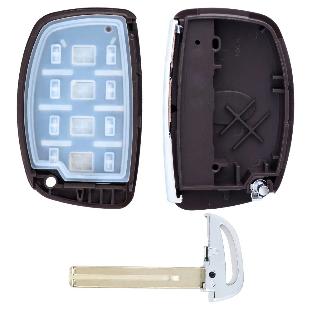 KEYECU Ersatz-Smart-Remote-Key-Shell-Gehäuse mit 4 Tasten für Hyundai IX25 IX35 SONATA Tucson – mit Batteriehalter oder ohne