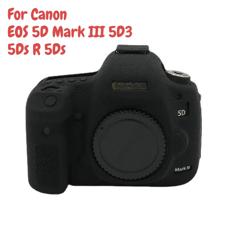 

Silicone Armor Skin Case Body Cover For Canon EOS 5D Mark III 5D3 5Ds R 5Ds Camera ONLY 5DIII Protector Anti-skid Texture Design