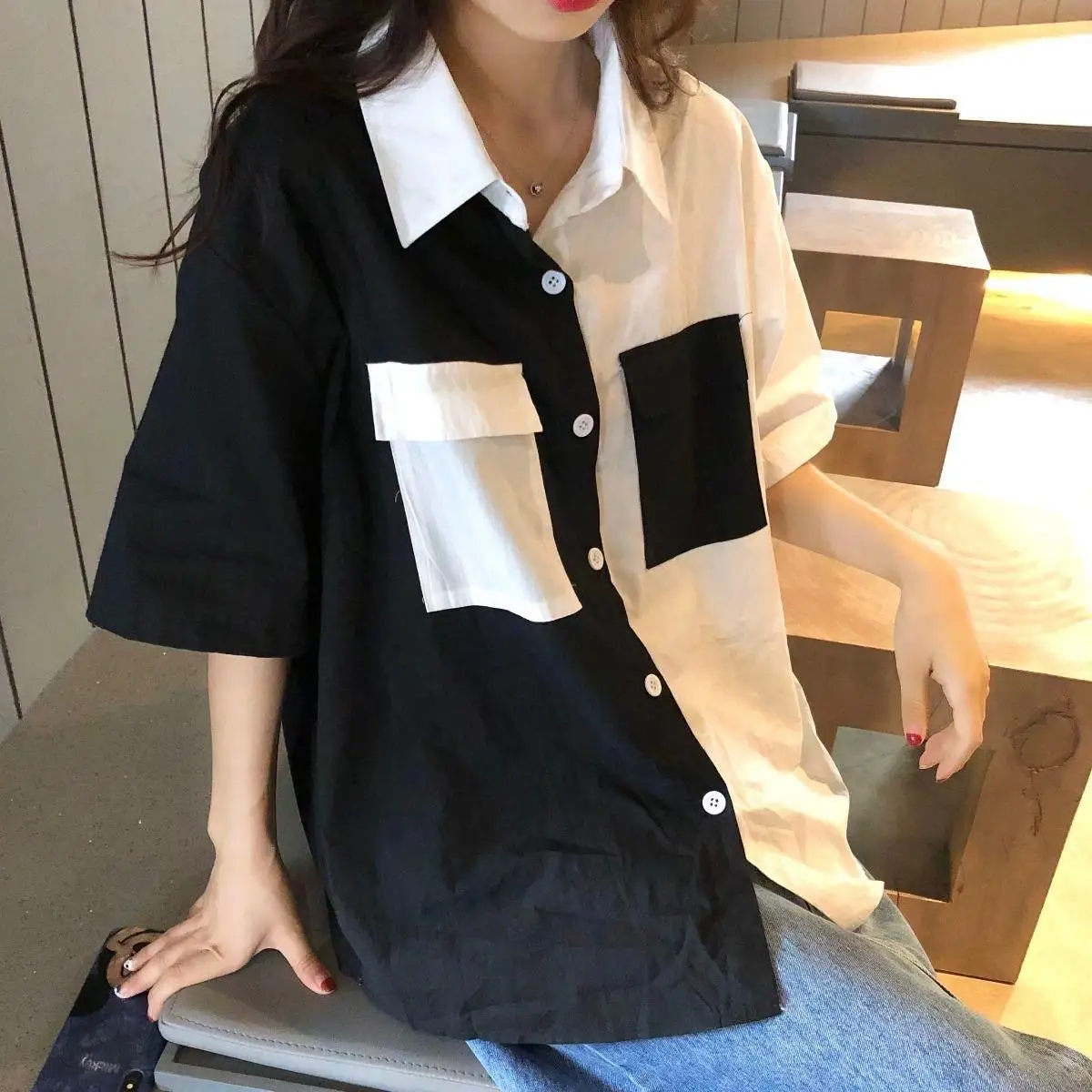 

Shirts Women Mesh Layered Flounce Sleeve Balloon Fit Art Photography Avant-garde Blouse for Experimental Youth Event Outfits Ins