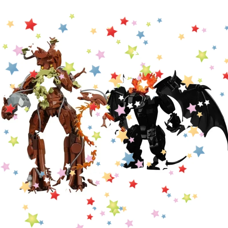 ชุดตัวต่อบล็อกฮอทลอร์ดส์ ริง ทรีเบียร์ด ฟลีม เดมอน คิง ตัวละครต้นไม้ยักษ์ ของเล่นสำหรับเด็กและผู้ใหญ่ ของสะสม