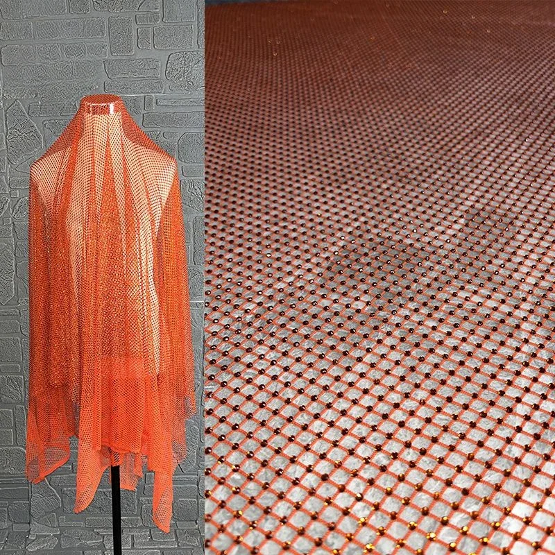 

Hollow Diamond Mesh High-end Custom Dress Dress Bag Stage Decoration Clothing Designer Fabric