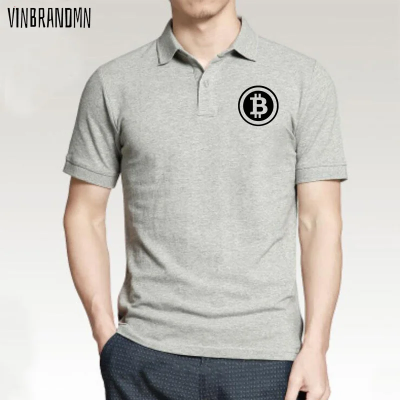 Bitcoin Polo Shirts Men Women Unisex Brand-Clothing High Quality Man Bitcoin Logo Polo Shirt Business Bitcoin Crypto Coin Shirt