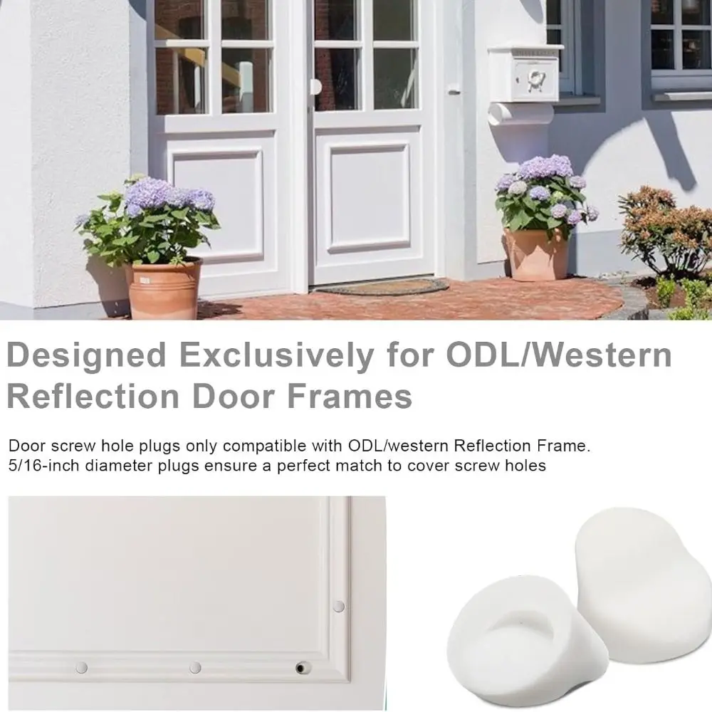 50pcs Silicone Entry Door Plugs Clean Finish Invisible Repair Door Frame Plugs Universal for ODL/Western Reflection Frame