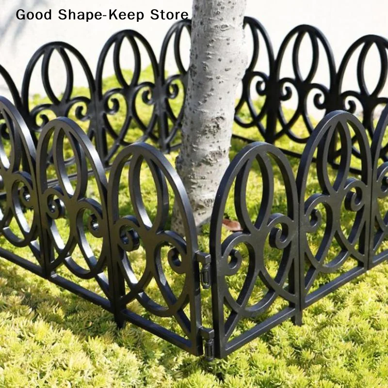dailyDecorative Garden Fence Outdoor Rustproof Landscape Wire Border Folding Patio Fences Flower Bed Fencing Barrier