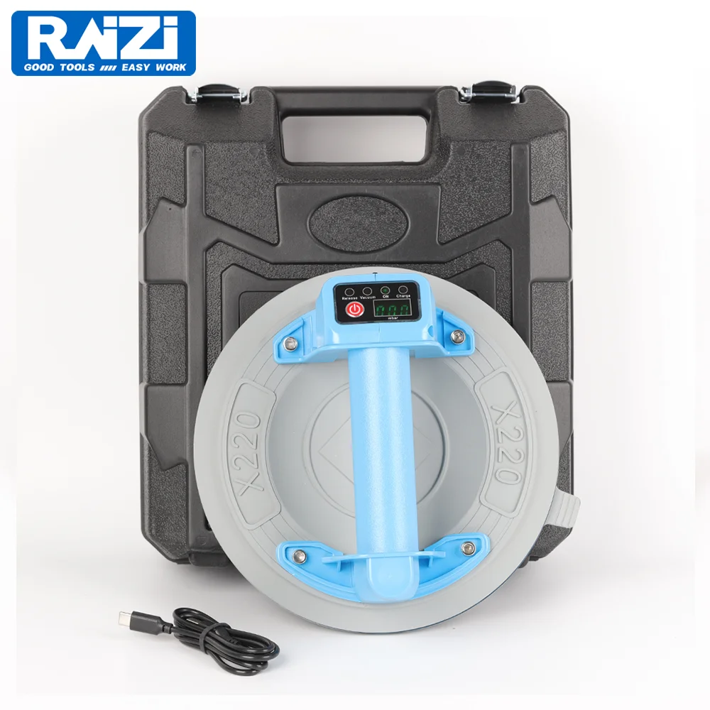 Raizi X220 Utensili manuali a ventosa elettrica portatile Sollevatore in movimento per piastrelle di vetro ceramico per superfici opache e lisce
