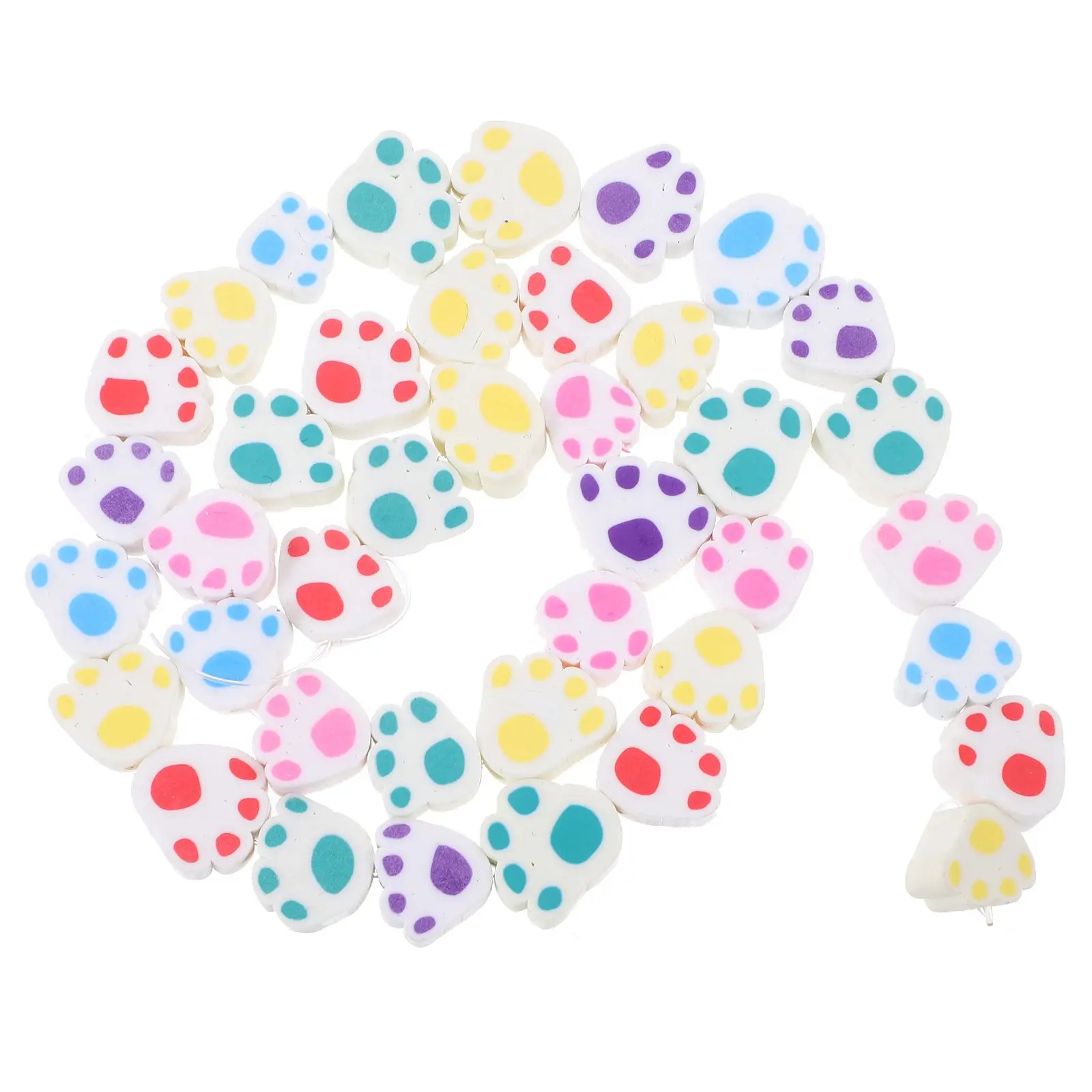 

Polymer Clay Beads 10mm Footprint Shaped Colored Small Beads Jewelry Accessories DIY Craft Supplies Bracelet Necklace Earring