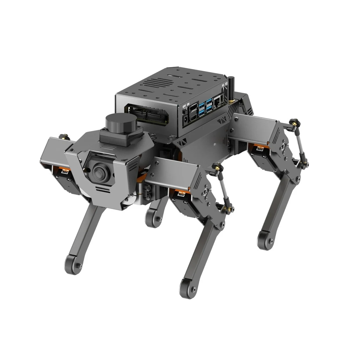 Quadruped Robot Dog Powered by Jetson Nano with Lidar Tracking Mapping & Navigation for Education Robotics Kits