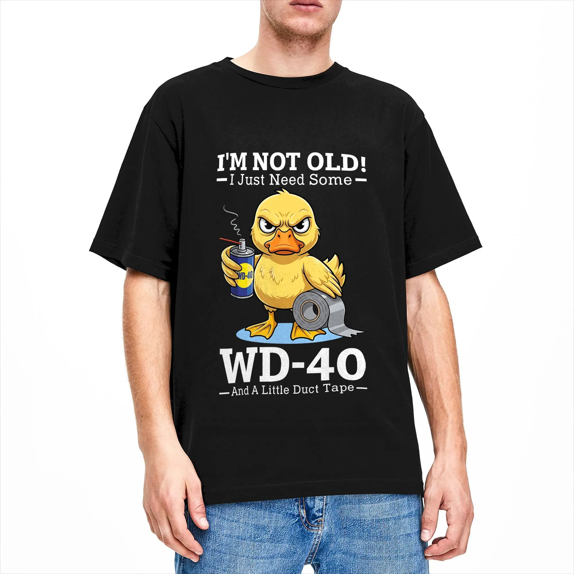 I'm Not Old I Just Need Some WD 40 & A Little Duct Tape T Shirt  Harajuku T Shirts Short Sleeves Street Style Tops Summer Cotton