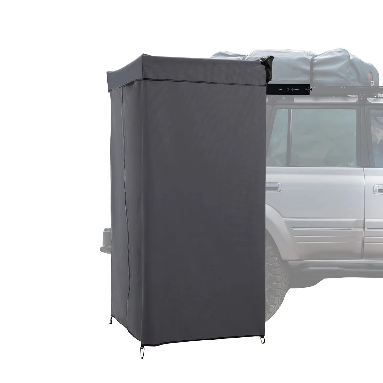 Portable 90° Adjustable Camping Shower Tent Awning Car Side Shower Tent Toilet Bathing Tent Built-in LED Strip Light