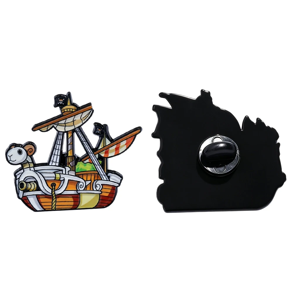 1 Pc​​​ Personality Brooch Going Merry & Thousand Sunny Enamel Pin Metal Badge Jewelry Clothing Backpack Accessories Gift