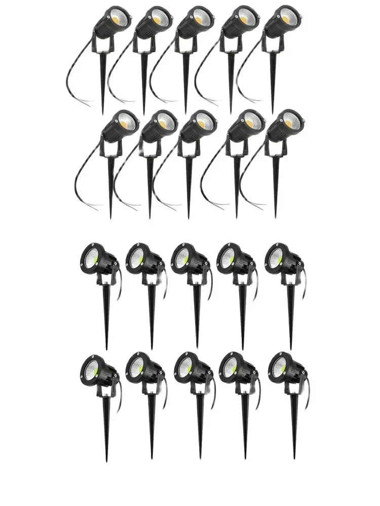 Oświetlenie LED do ogrodu, willi, na plac, do trawnika, 5W 10W 15W, zewnętrzne, wodoodporne IP65, 220V 110V 12V 24V, lampy wbijane, reflektory LED do ścieżek ogrodowych — 2