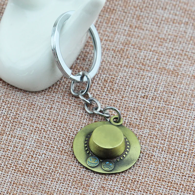 Anime One Piece Keychains Accessories Luffy Hat Zoro Charm Car Bag Key Ring Pendant Metal Keychain Holder Toys for Xmas Gift image 6