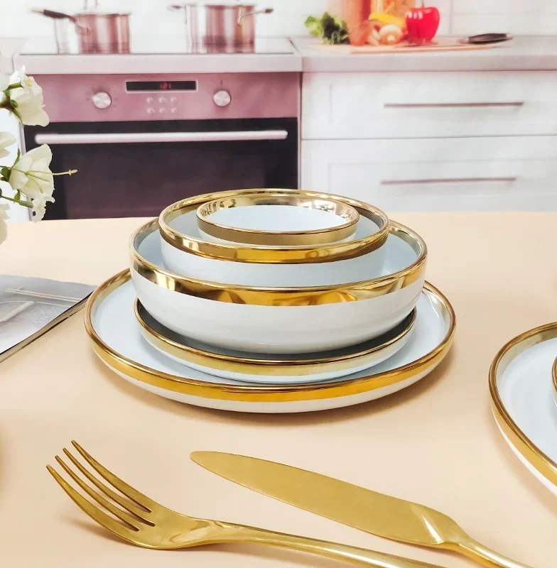 Porcelain Dinner Sets Homeware Ceramic Catering Serving Dishes Dinnerware  Luxury for Restaurant