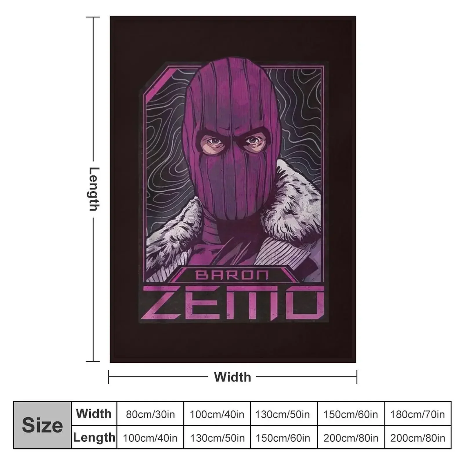 Baron Zemo . Throw Blanket For Sofa Thin manga Fashion Sofas Blankets