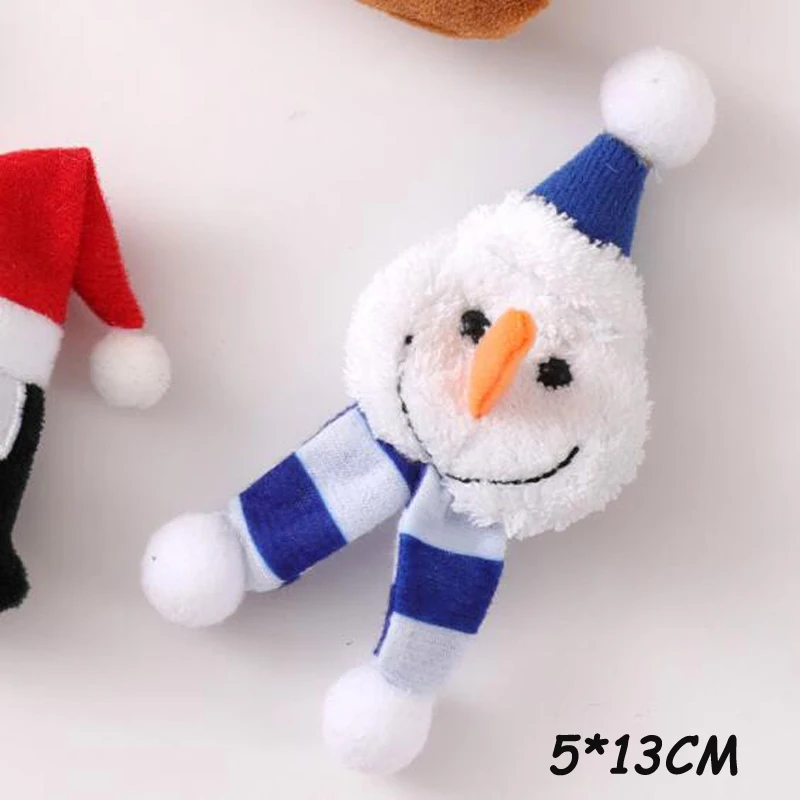 5Pcs/lot Cartoon Plush Christmas Series Patches DIY Cotton-filled Christmas Accessories Handmade Headwear Clothing Decorations