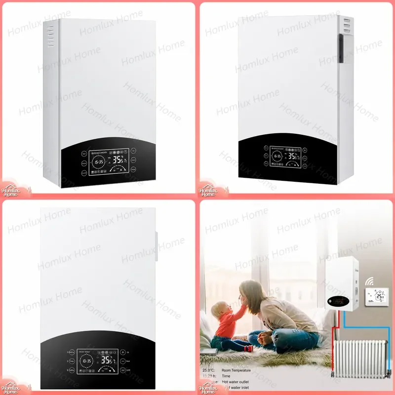 8KW 12KW Three-Phase Wall-Mounted Boiler for Central Heating Villa Home Heating System Energy Efficient Silent