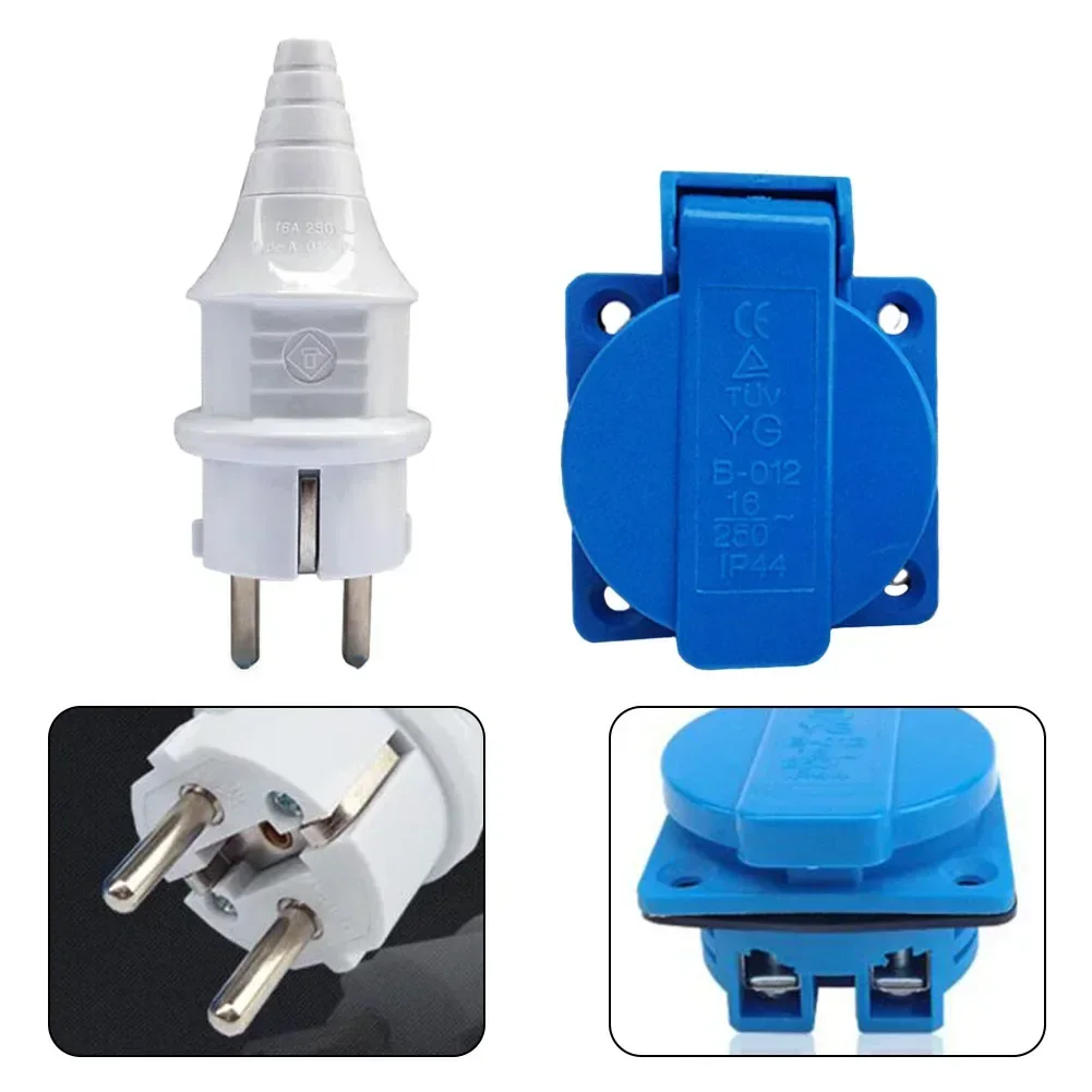 1ชิ้นซ็อกเก็ตกันน้ำสำหรับอุตสาหกรรมซ็อกเก็ตยุโรปปลั๊กยุโรป220V ทองแดง16A อุตสาหกรรมยุโรปสำหรับ generato น้ำมันเบนซิน