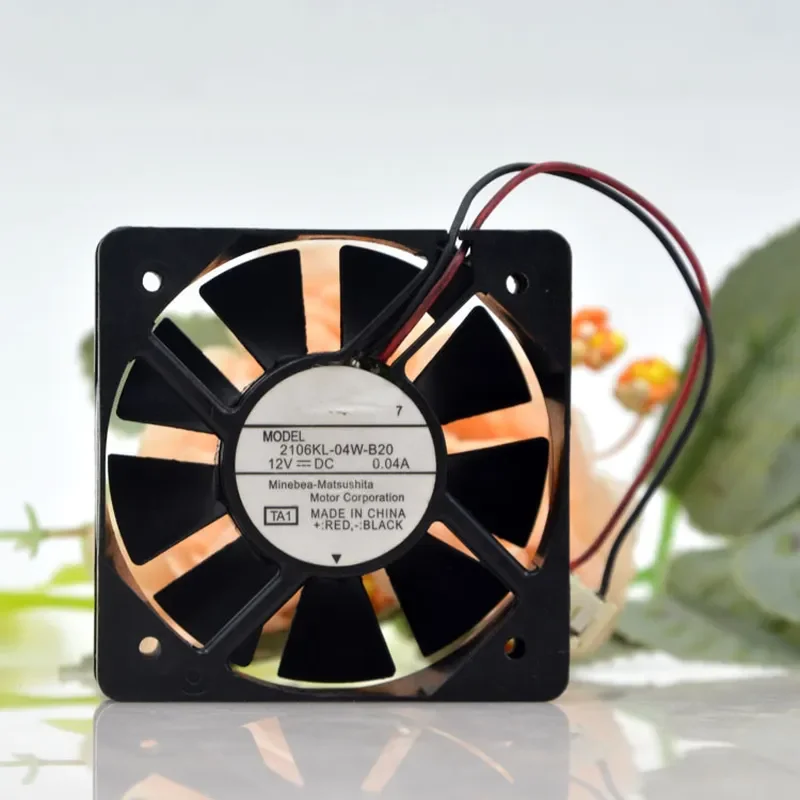 for NMB 2106KL-04W-B20 6010 12V 0.04A 2 Wires Projector Cooling Fan 6CM