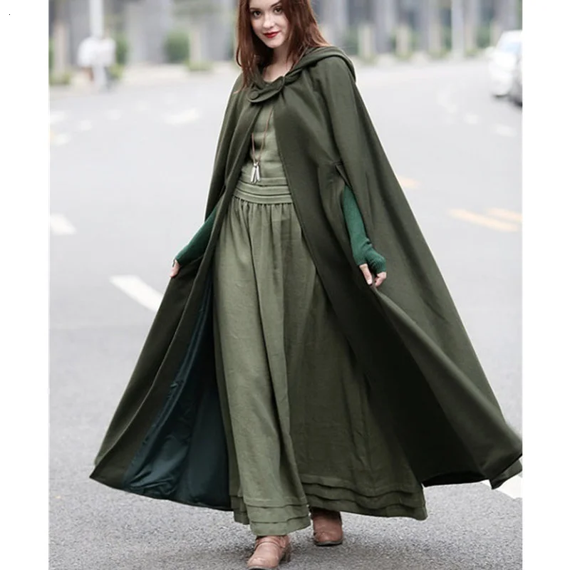 Medieval Gothic Hooded Cloak Thin Coat Women Vintage Vampire Devil Capes   Pirate Robes Overcoat Halloween Cosplay Costumes