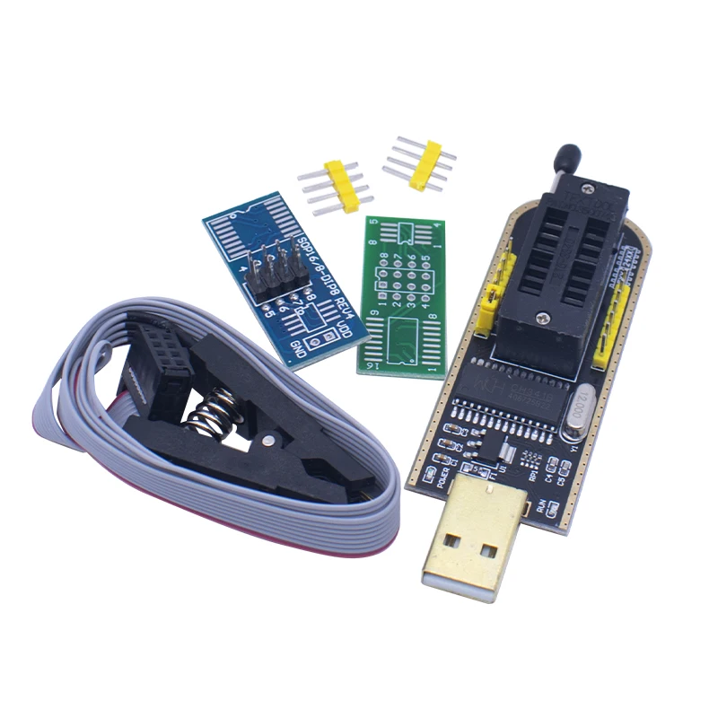 CH341A  24 25 Series EEPROM Flash BIOS CH341 USB Programmer Module + SOIC8 SOP8 Test Clip For EEPROM 93CXX / 25CXX / 24CXX