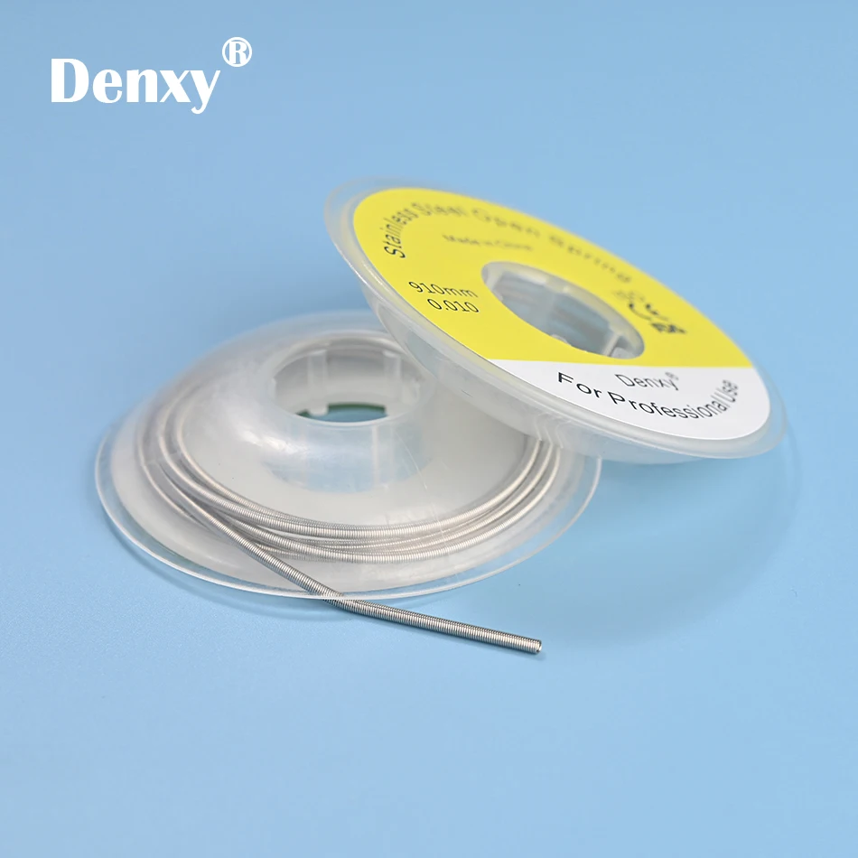 DENXY 2 Stück/Set Kieferorthopädische Schließ-/Öffnungsfeder Dental Edelstahl-Spiralfeder Zahnarztmaterial Zubehör 910mm/Rolle – Detail 3