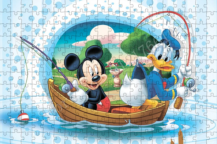 Disneyland Family Mickey Jigsaw Puzzles Cartoon Disney Minnie Beach Holiday Casual Puzzle Gift 1000 Pieces for Adult Nursery Kit