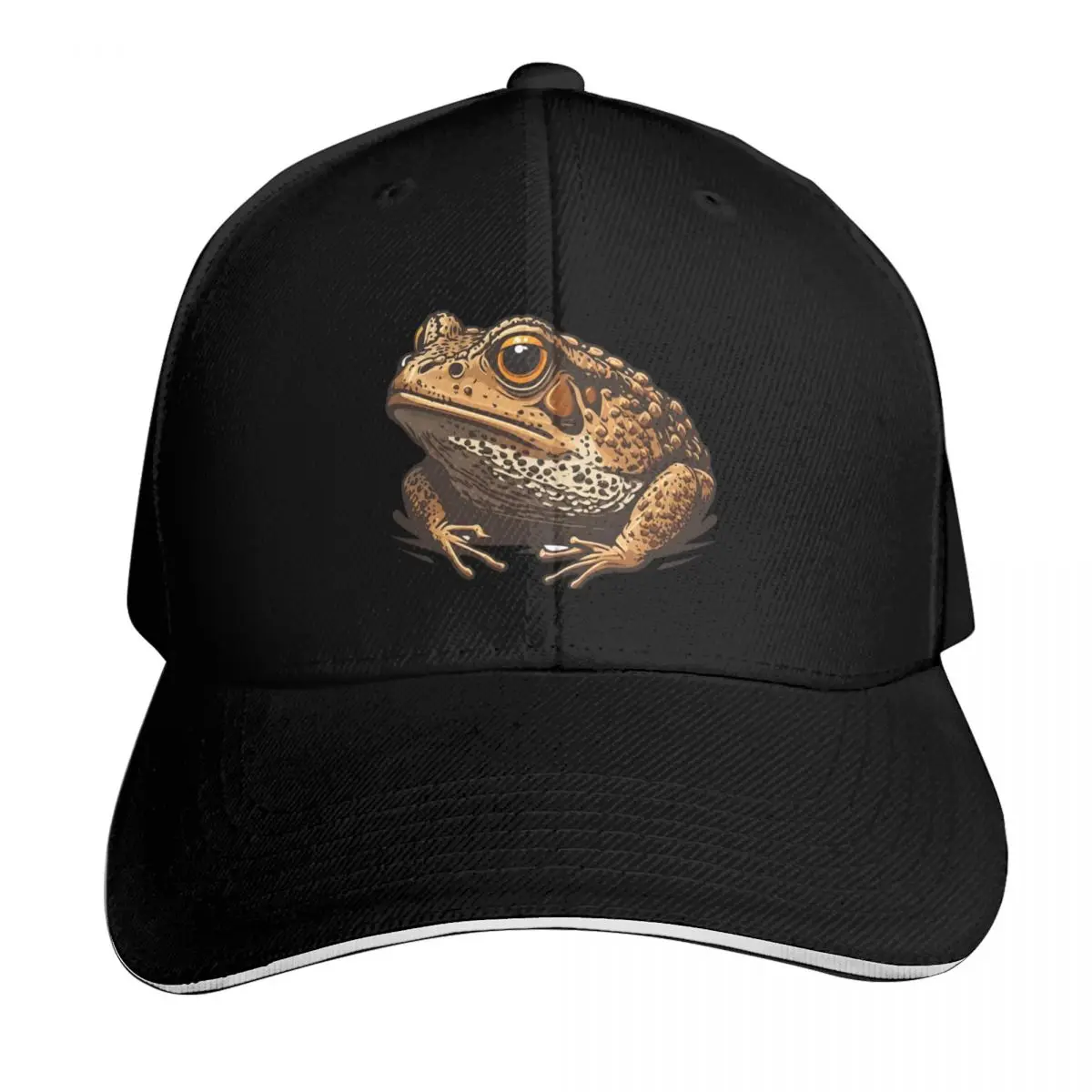 The Toad: A Cute and Colorful Amphibian of the Garden Baseball Cap Men Women Casual Summer Sport Sun Cap