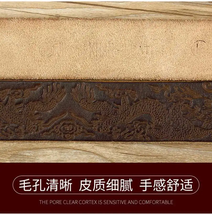 جديد أحزمة جلدية حقيقية للرجال دبوس مشبك يتوهم خمر الجينز دبوس مشبك الأحزمة حزام الذكور #5